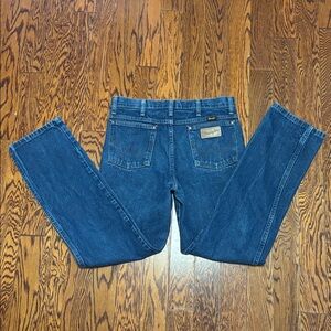 Wrangler Men's Deep Blue Straight Jeans Size: 32X32